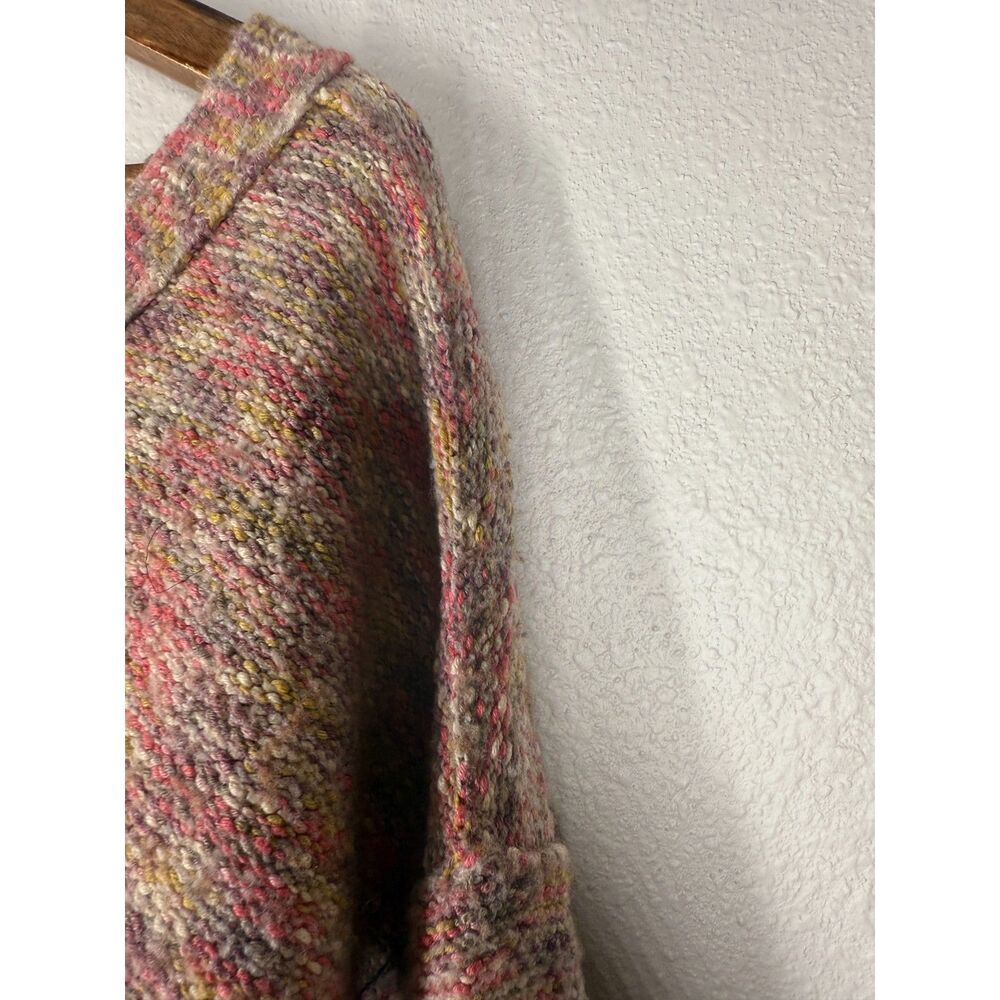 Anthropologie Pilcro Pink Rainbow Cropped Sweater Womens Sz S Oversized Boxy - Picture 3 of 9